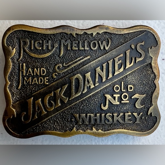 Jack Daniels Other - Vintage Metal Jack Daniels No 7 Whiskey Belt Buckle Cowboy Western W/Serial #